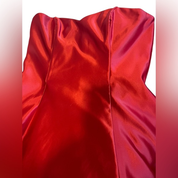 GoJane Bold Red Strapless Dress new with out tag size large - Picture 7 of 10